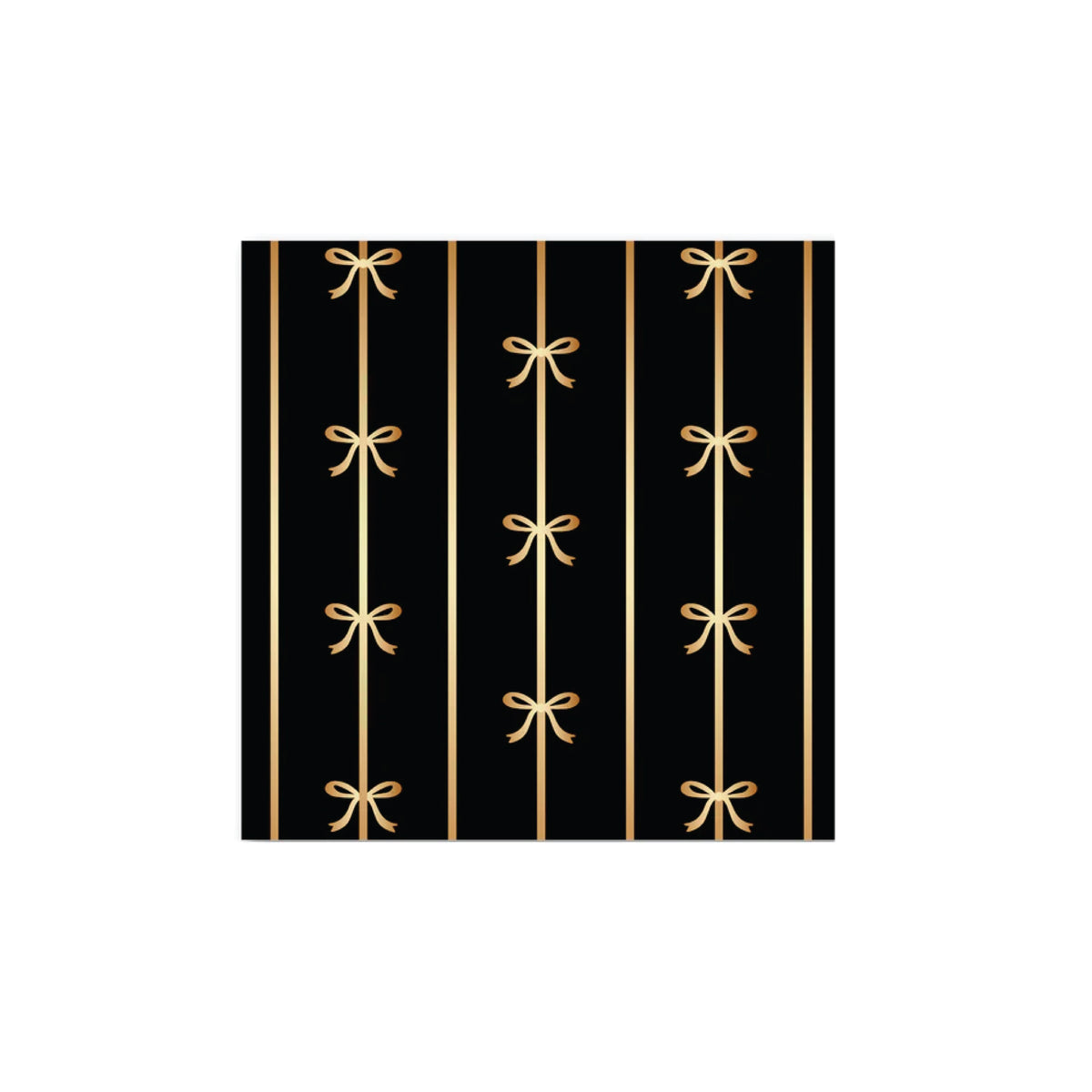 Black Gold Bow Dessert Napkins 20ct | The Party Darling