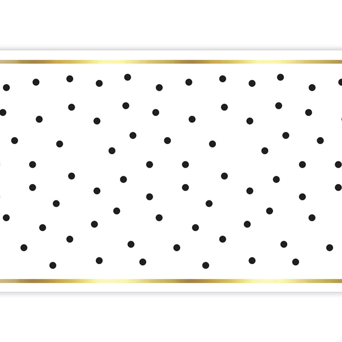 White &amp; Black Polka Dot Paper Table Runner 25ft | The Party Darling