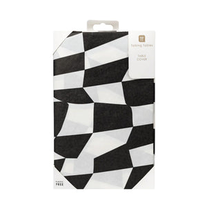 Black & White Checkered Movement Paper Table Cover | The Party Darling