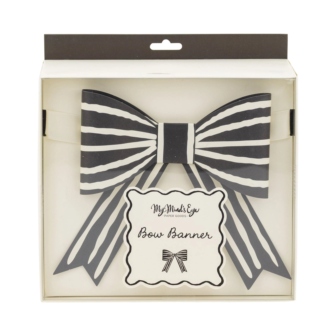 Black and white bow décor