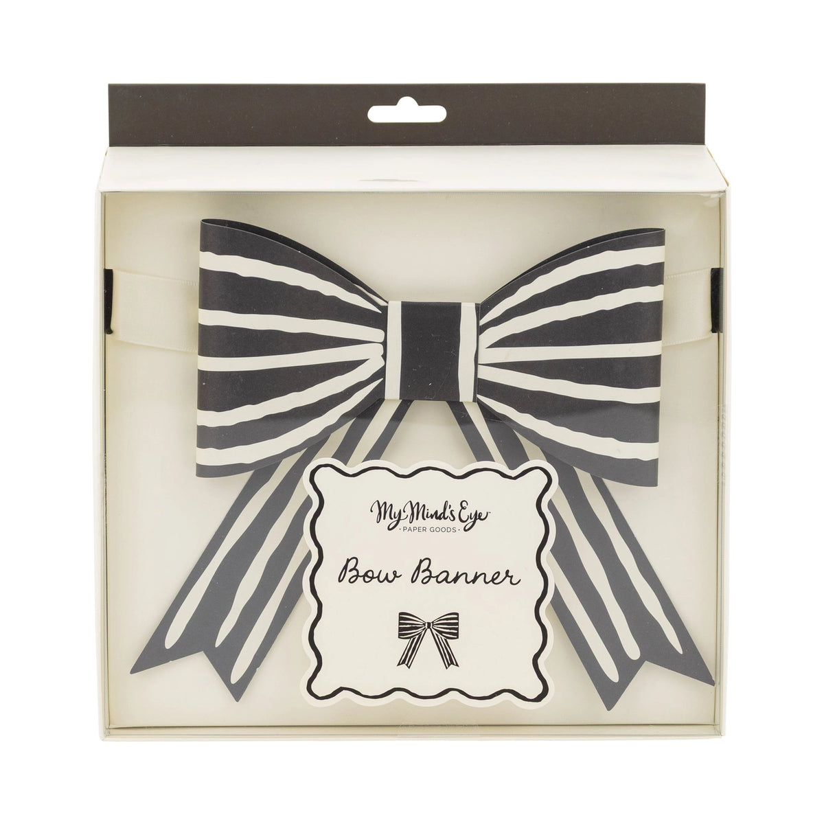 Black and white bow décor