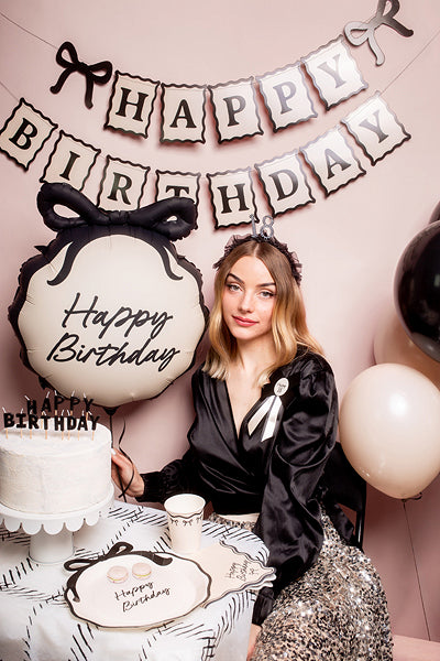 Black Bow Birthday Party Decorations