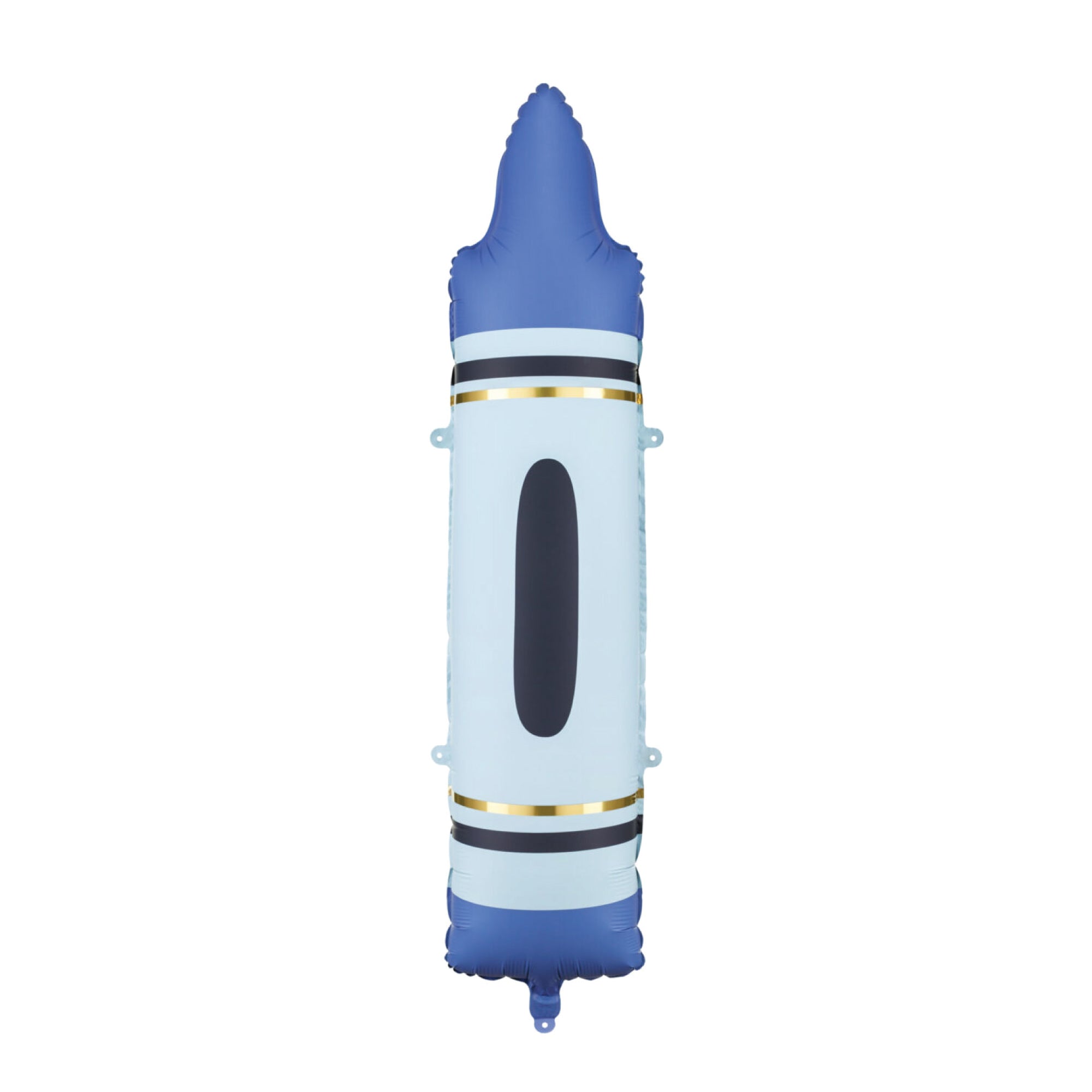 Blue crayon shaped foil balloon for back to school party