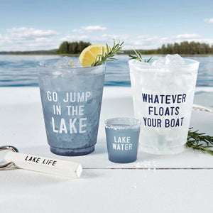 Blue Go Jump In The Lake Frosted Plastic Cups 8ct Lifestyle