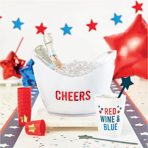 Blue Star Acrylic Drink Stirrers 4ct Patriotic Drinks