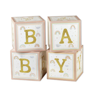 Boho Rainbow Baby Block Decorations | The Party Darling