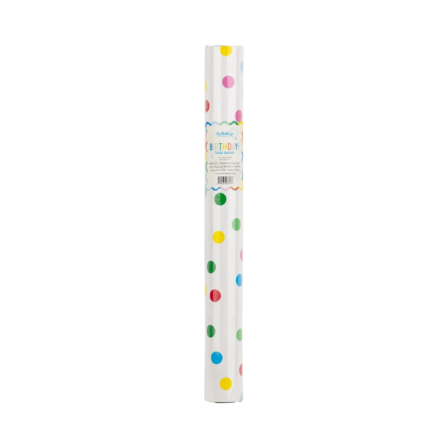 Bright Birthday Polka Dot Table Runner 10ft
