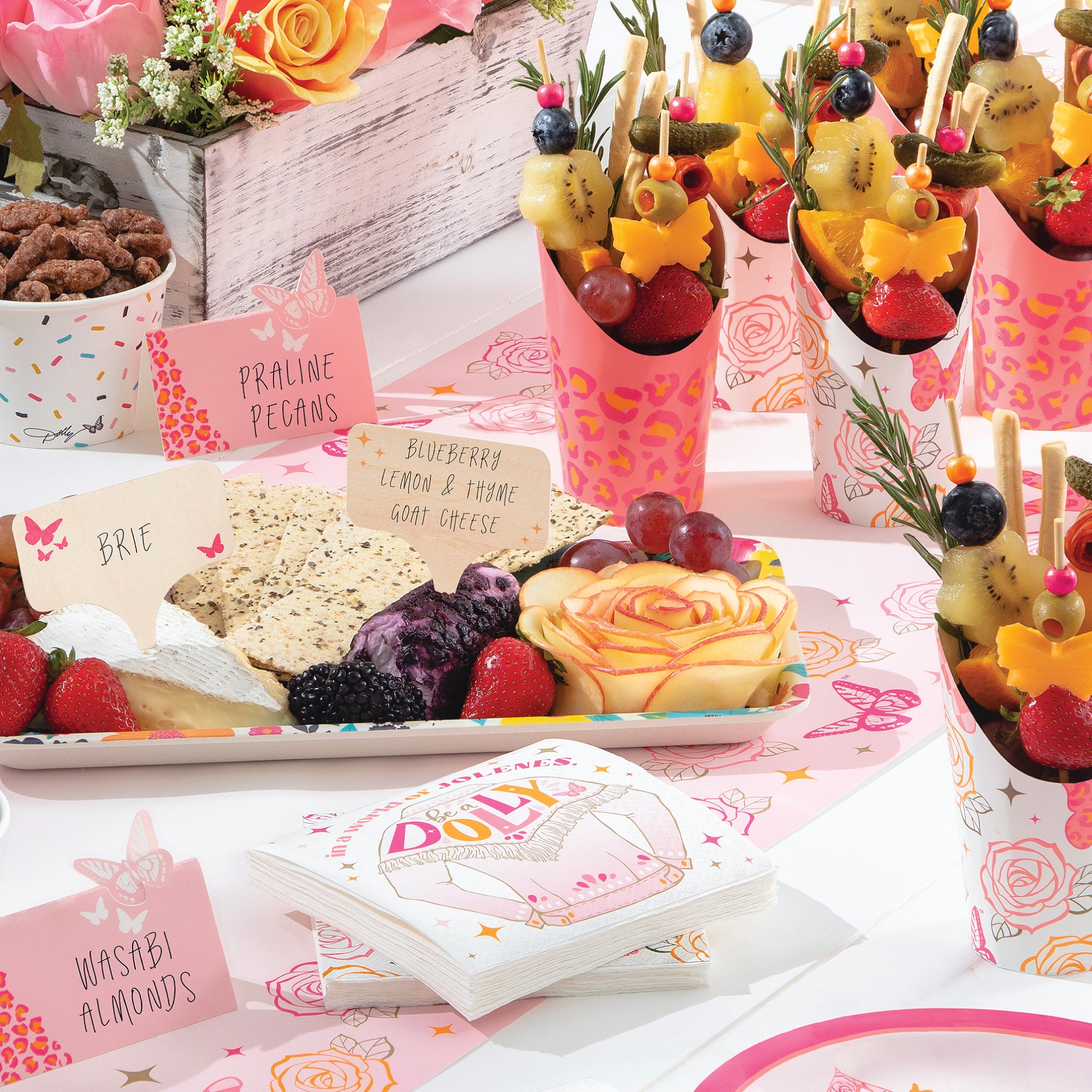 Butterfly Food Markers & Place Cards 8ct Table Set Up