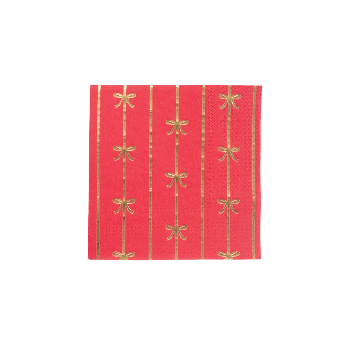 Red and Gold Bow Dessert Napkins 20ct | The Party Darling