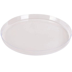 Clear Round Walled Plastic Dinner Plates 10ct | The Party Darling