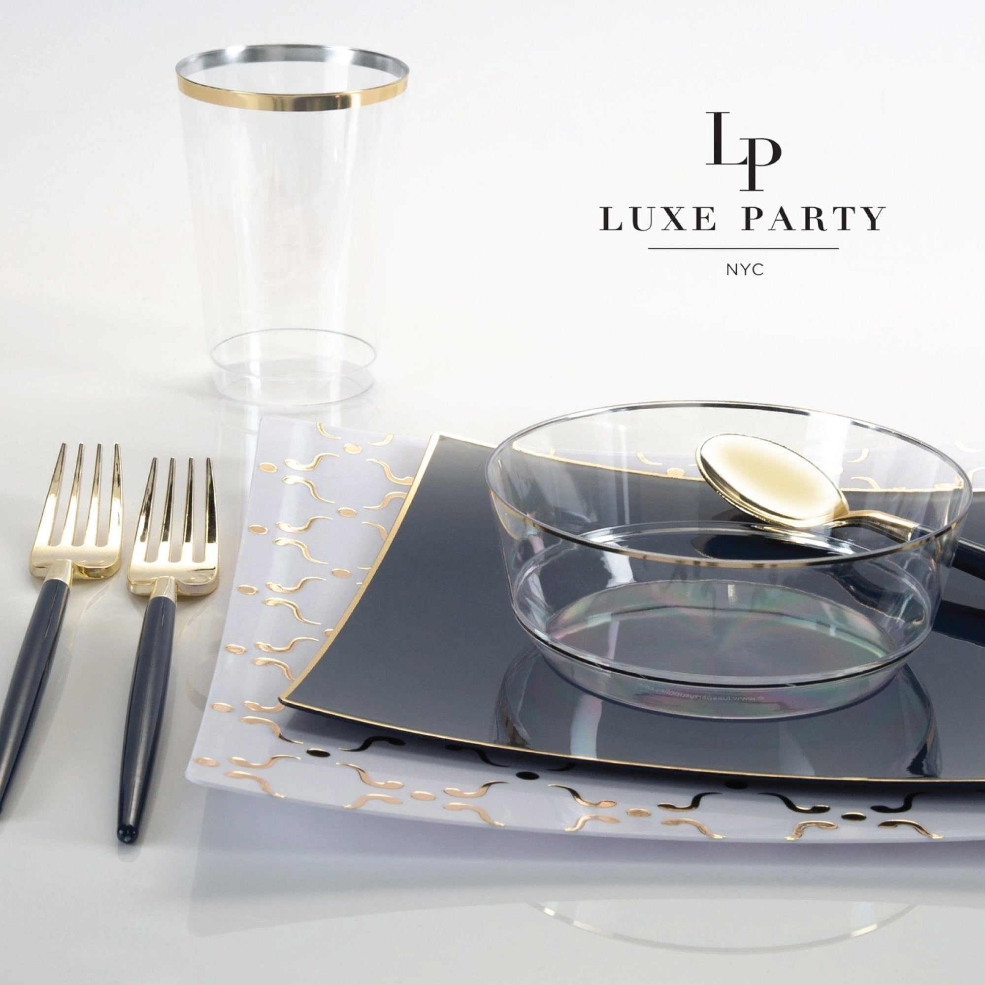 Elegant gold trimmed plastic cup