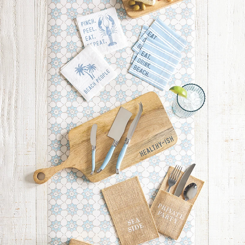 Coastal themed paper cocktail napkins