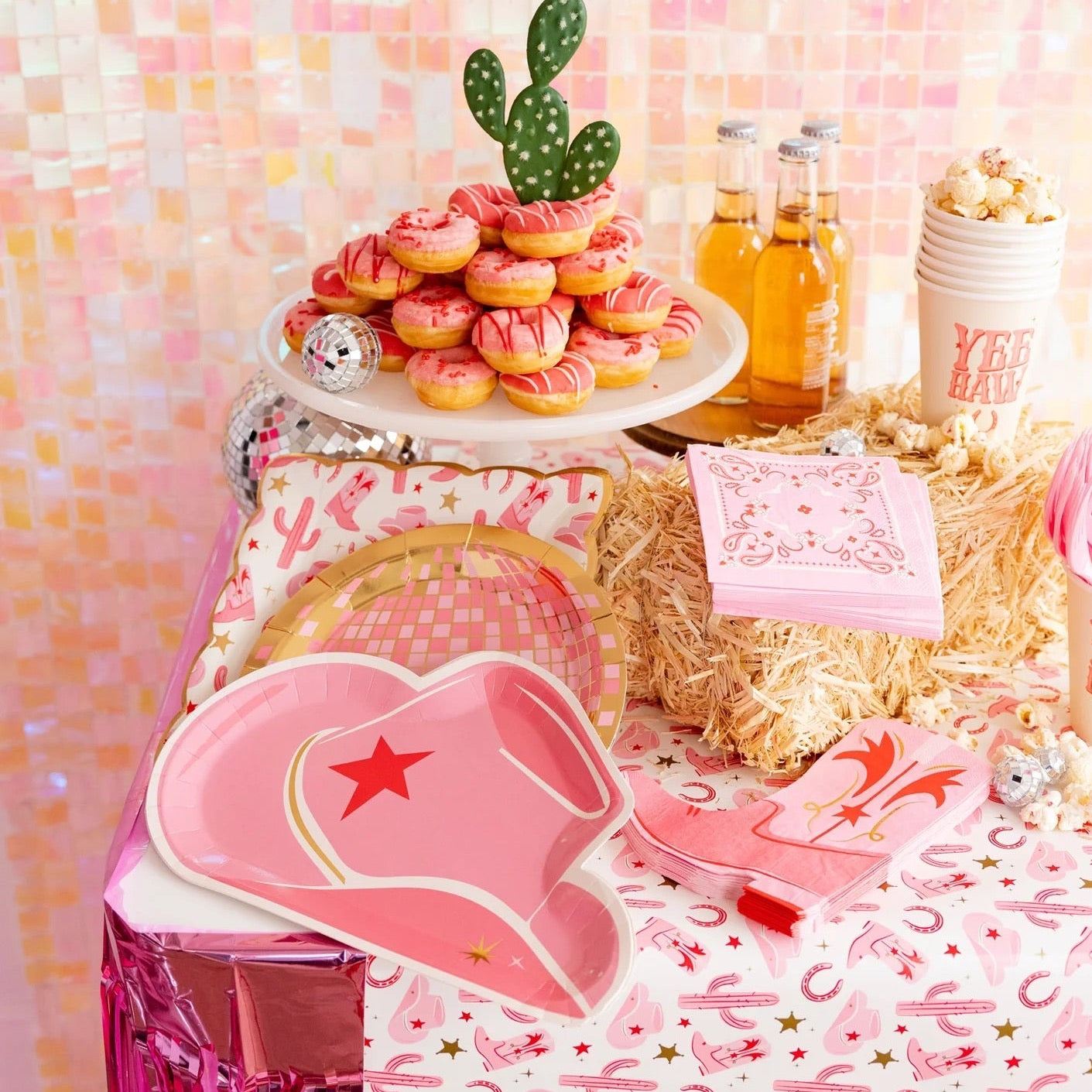 Pink Western Cowgirl Paper Table Runner | The Party Darling