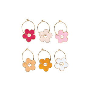 Daisy Wine Glass Charms 6ct | The Party Darling