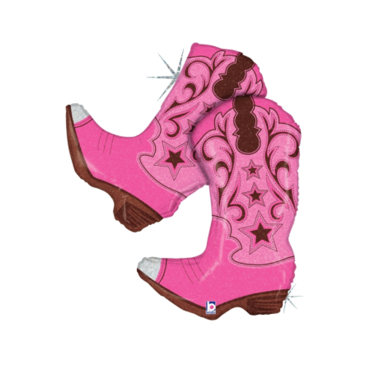 Pink Dancing Cowgirl Boots Balloon 36in | The Party Darling