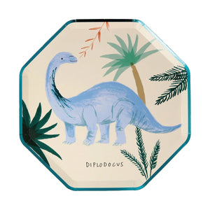 Dinosaur Kingdom Dessert Plates 8ct Diplodocus
