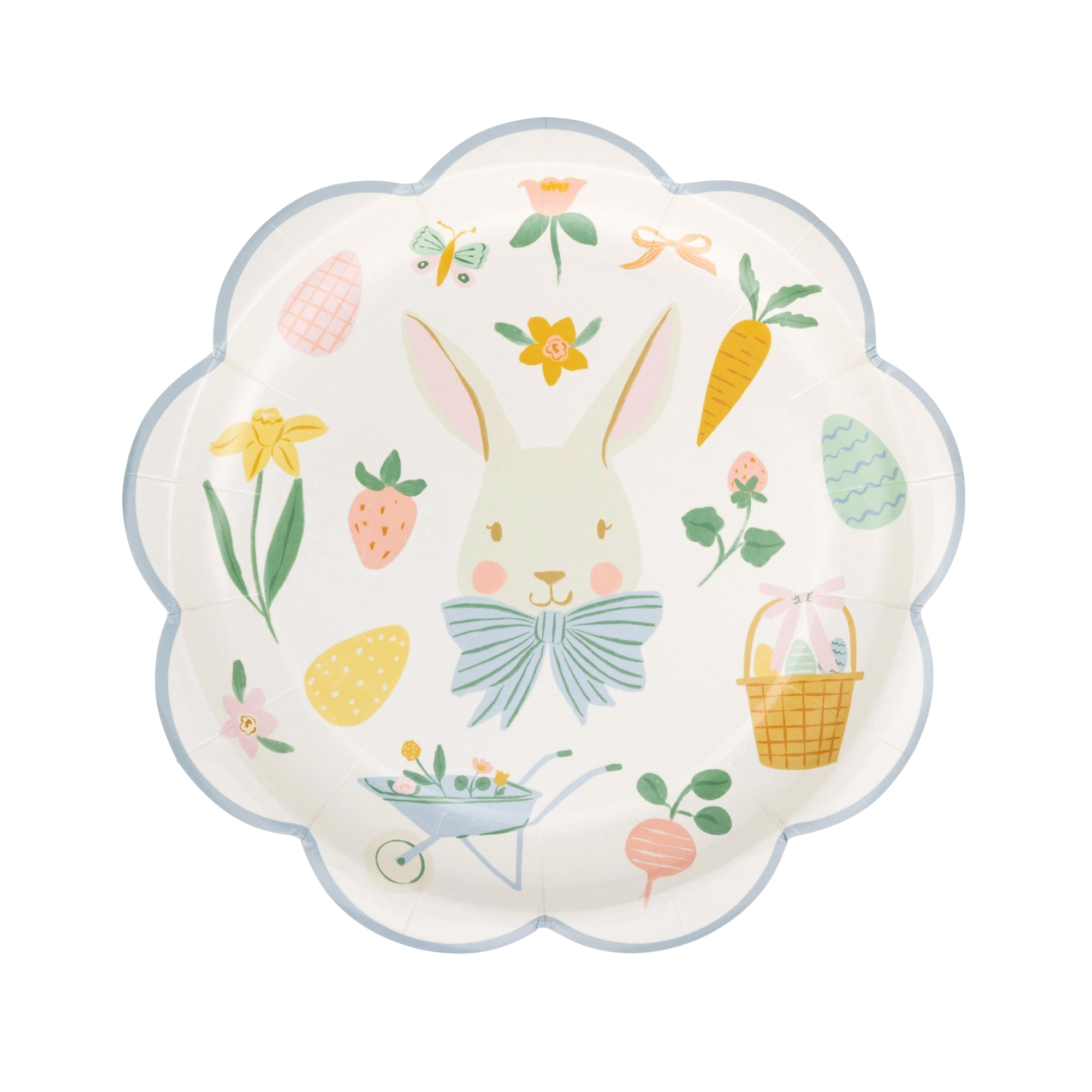 Bunny themed dessert plate for Easter table