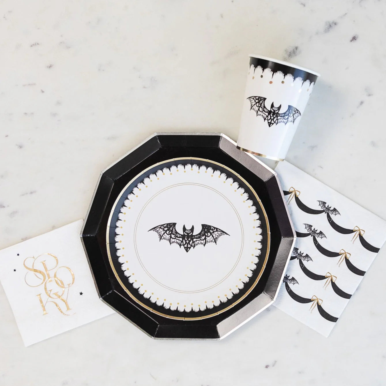 Bonjour Fête Halloween Napkins - Thumbnail 2