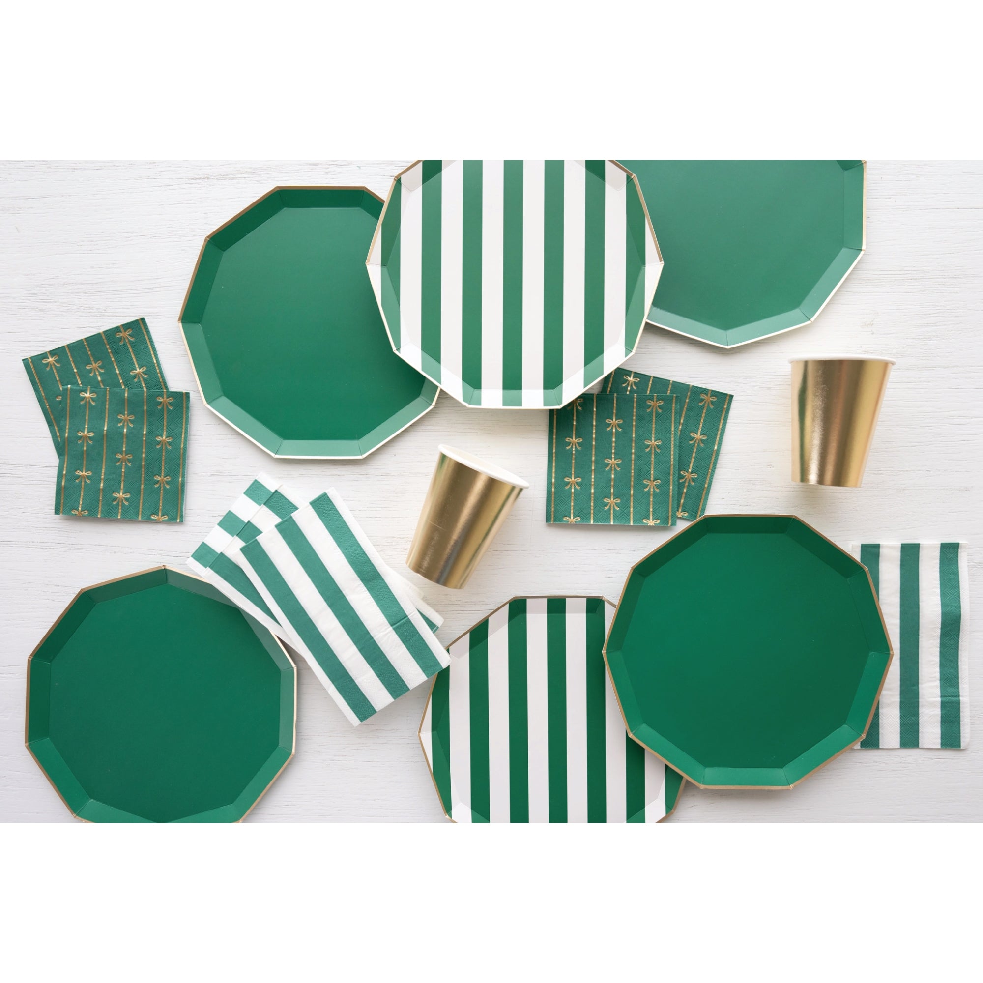 Emerald Green Bow Dessert Napkins 20ct | The Party Darling