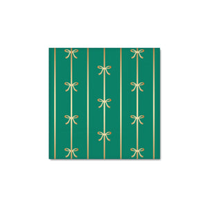 Emerald Green Bow Dessert Napkins 20ct | The Party Darling