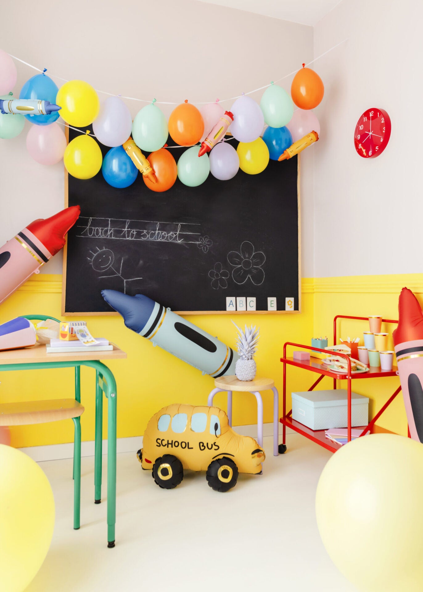 Back to school party balloons