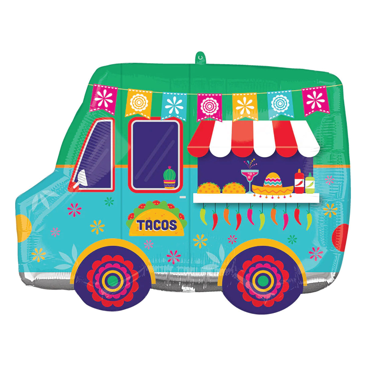 Fiesta Taco Truck Foil Balloon 26in | The Party Darling