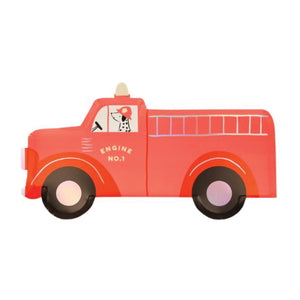 Fire Truck Lunch Plates 8ct | The Party Darling