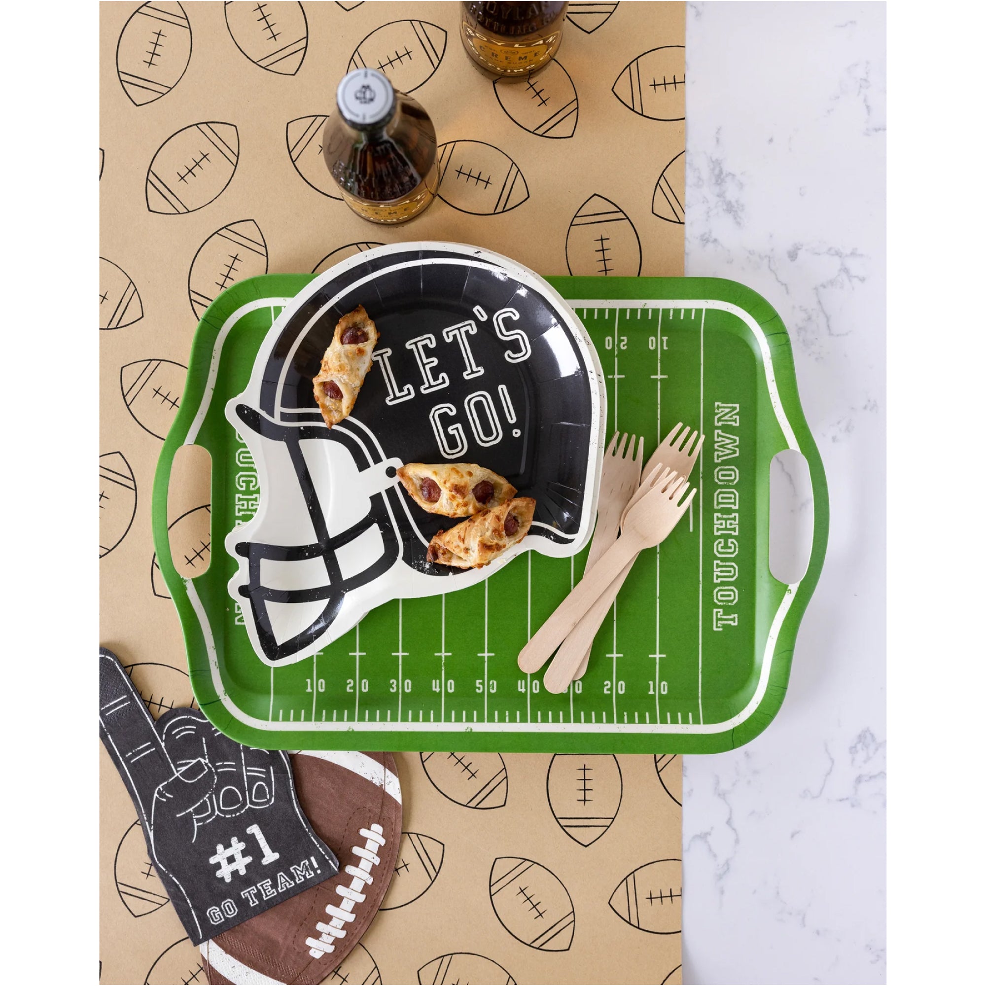 Football Kraft Table Runner 10ft | The Party Darling