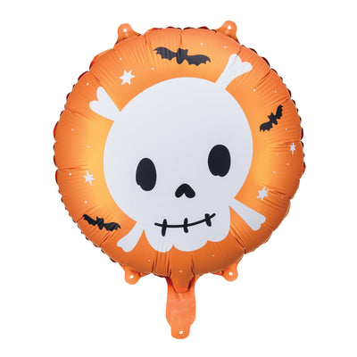 Friendly Halloween Skull Round Foil Balloon 14"