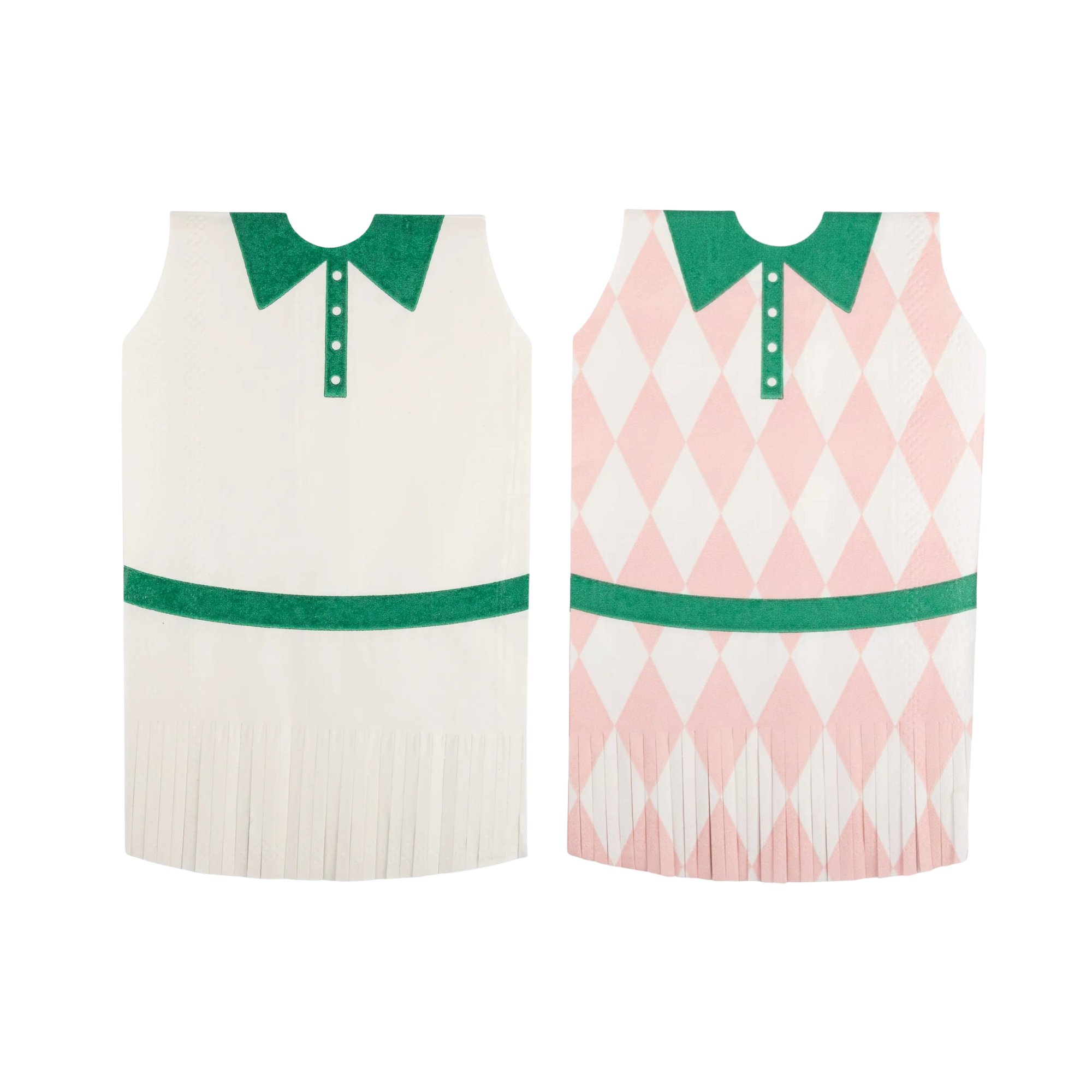 Fringed Tennis Dress Lunch Napkin Set 24ct | The Party Darling