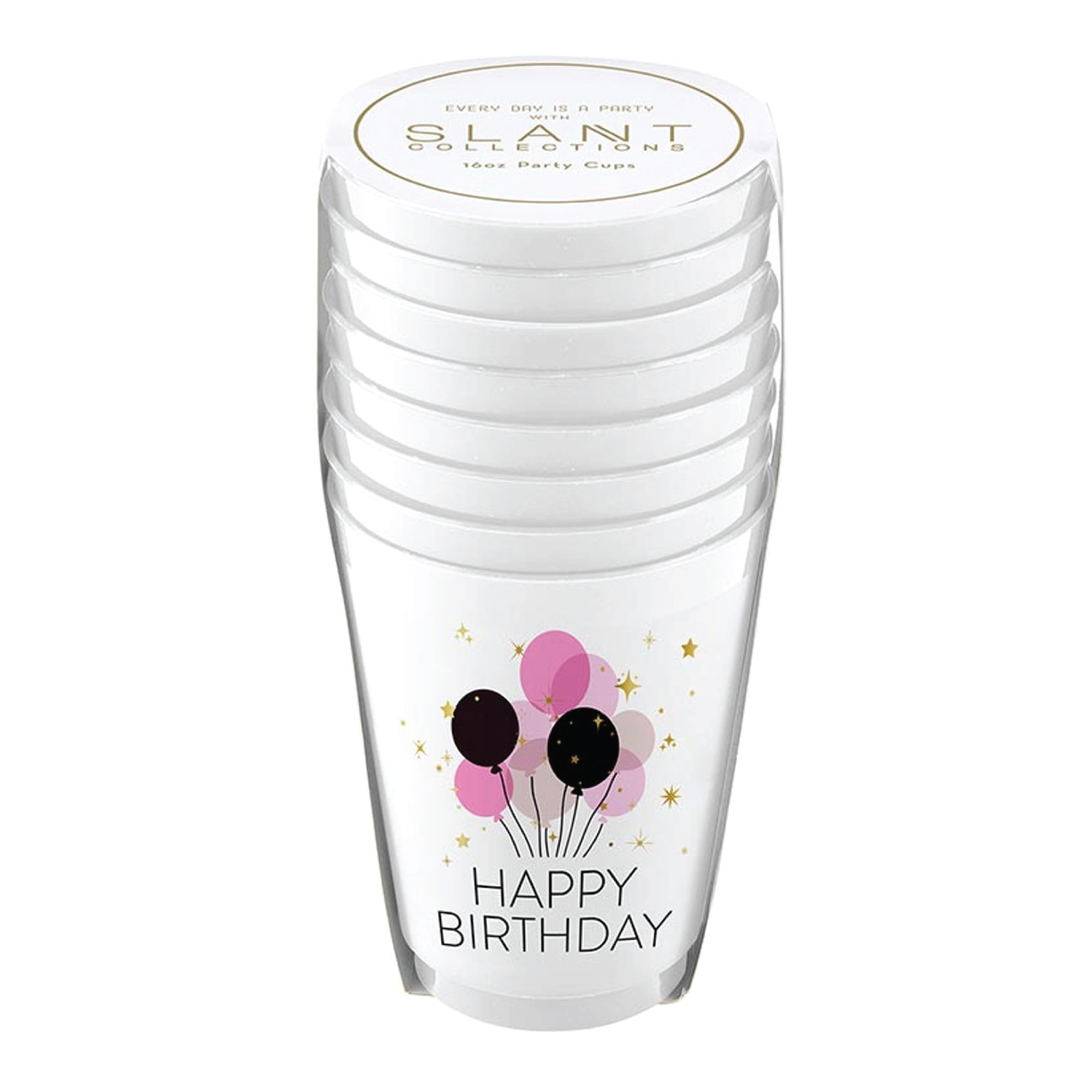 Happy Birthday Frosted Plastic Cups 8ct | The Party Darling