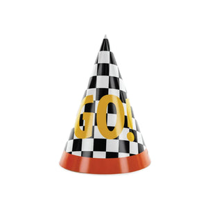 Checkered Flag Go! Race Car Party Hats 6ct | The Party Darling