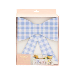 Pastel Gingham Paper Bow Banner 7ft Packaged