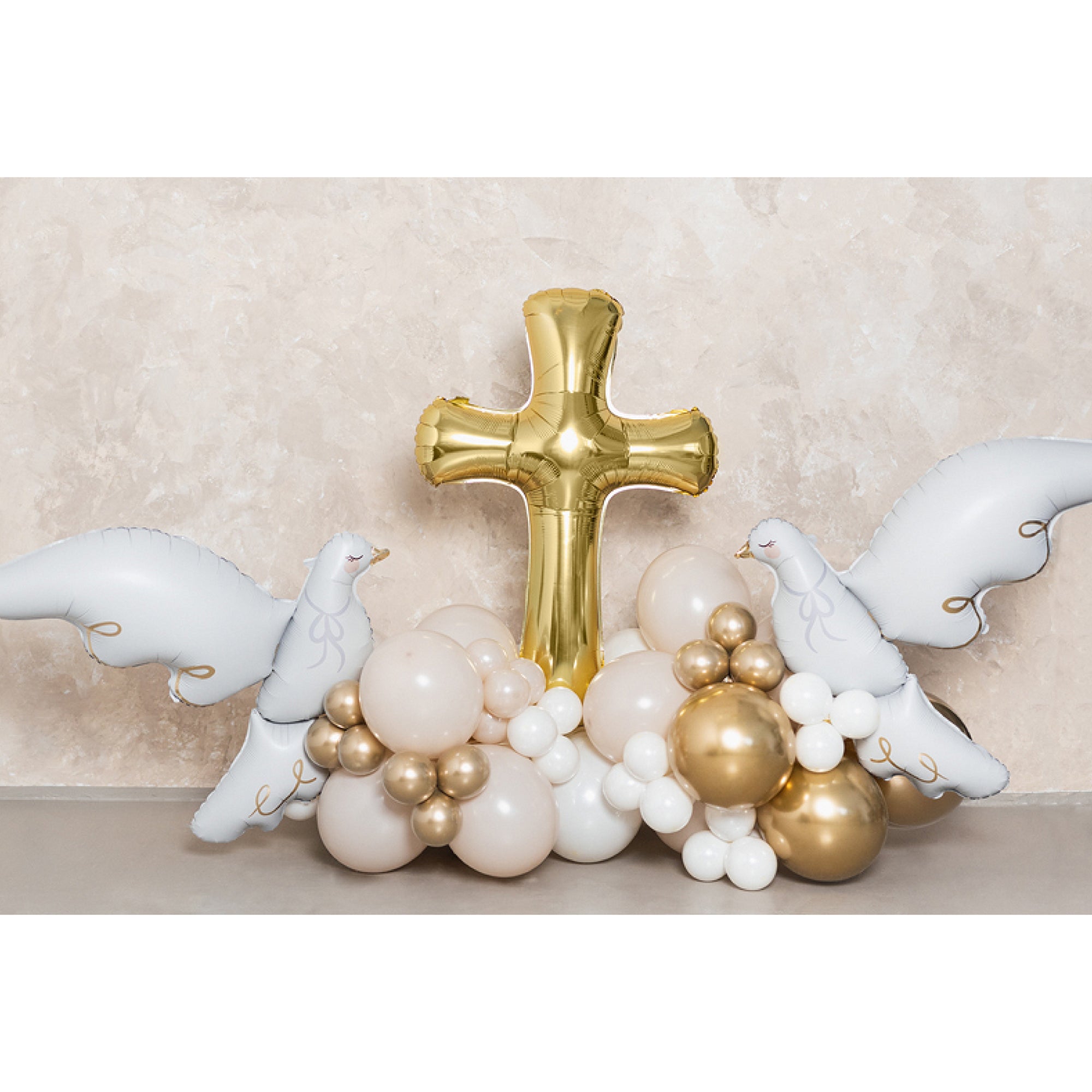 Gold Cross Foil Balloon 41in | The Party Darling