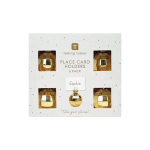 Gold Glass Disco Ball Place Card Holders 6ct | The Party Darling
