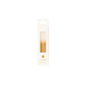 Gold Ombre Birthday Candles 16ct Packaged