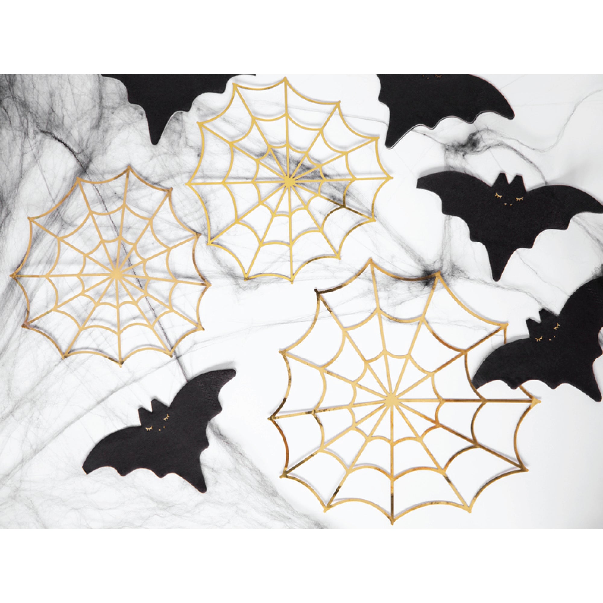 Gold Spiderweb Paper Decorations 3ct | The Party Darling