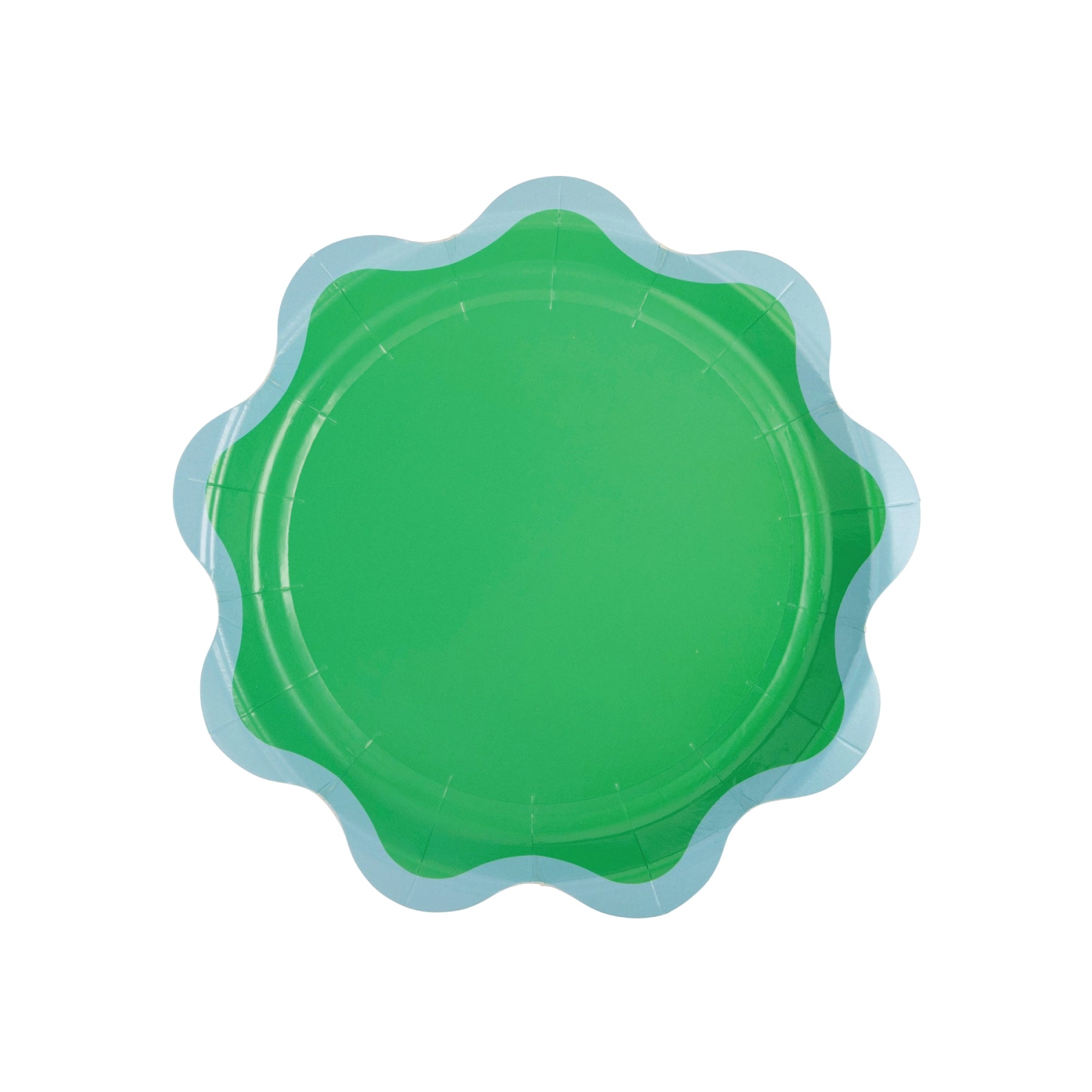 Green Birthday Ric Rac Edge Dessert Plates