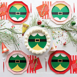 Green Elf Dessert Plates 8ct Table Setting