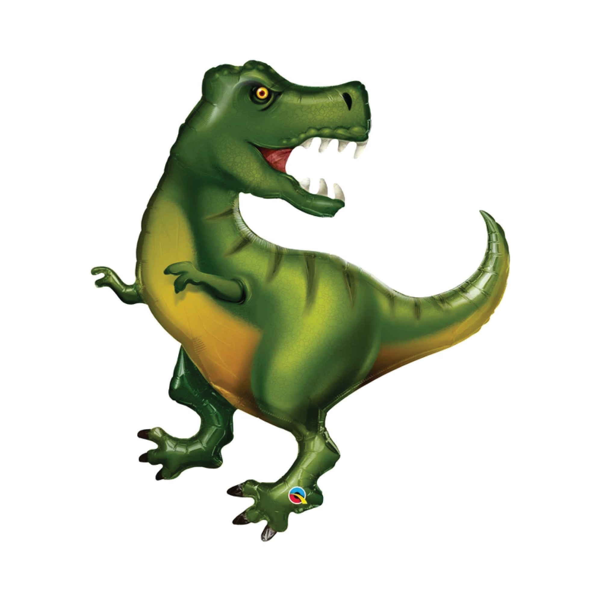 Green T rex foil balloon