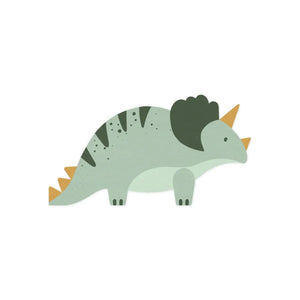 Green Triceratops Dessert Napkins 12ct | The Party Darling