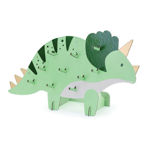 Green Triceratops Snack Wall | The Party Darling
