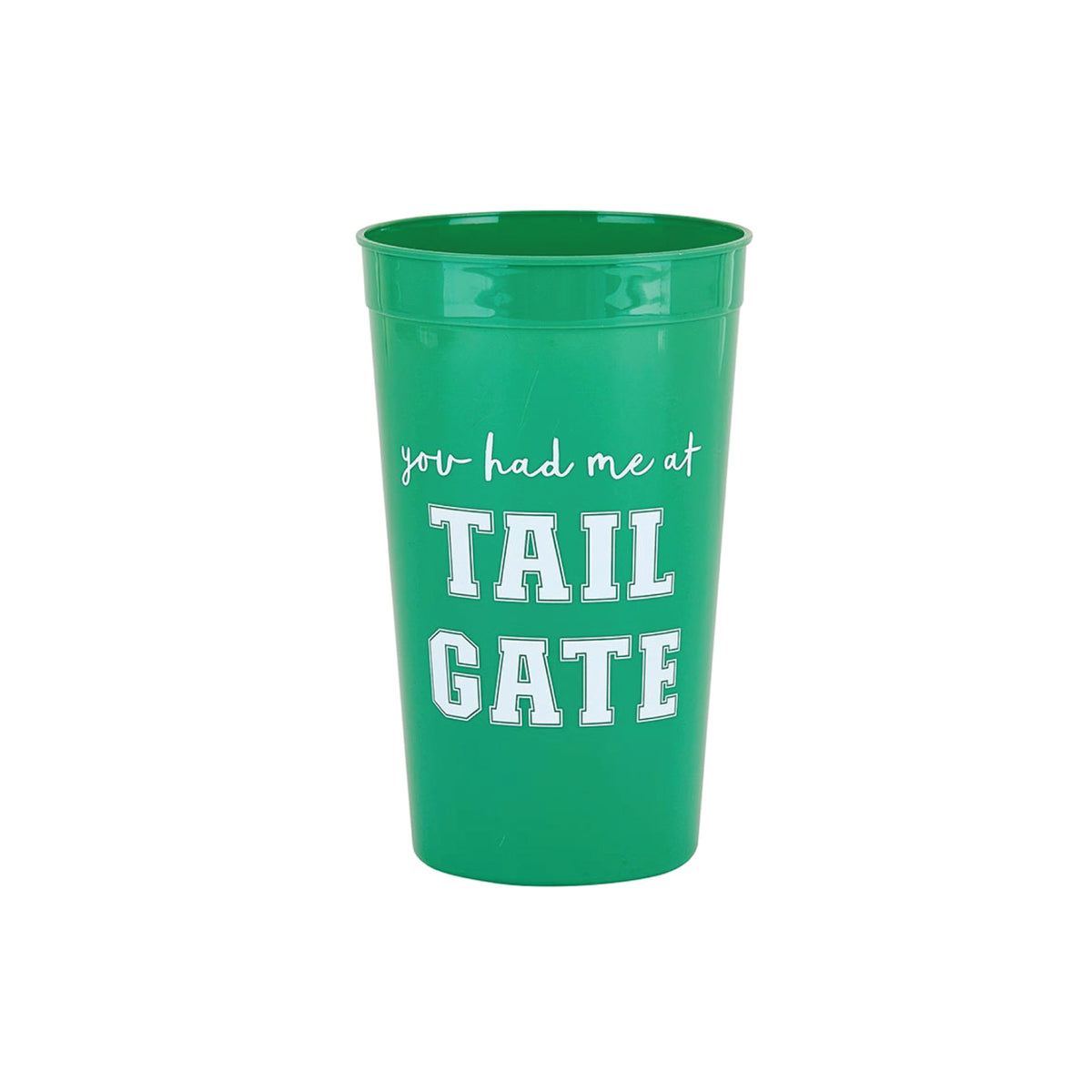 Green You Had Me at Tailgate Plastic Cups 8ct | The Party Darling
