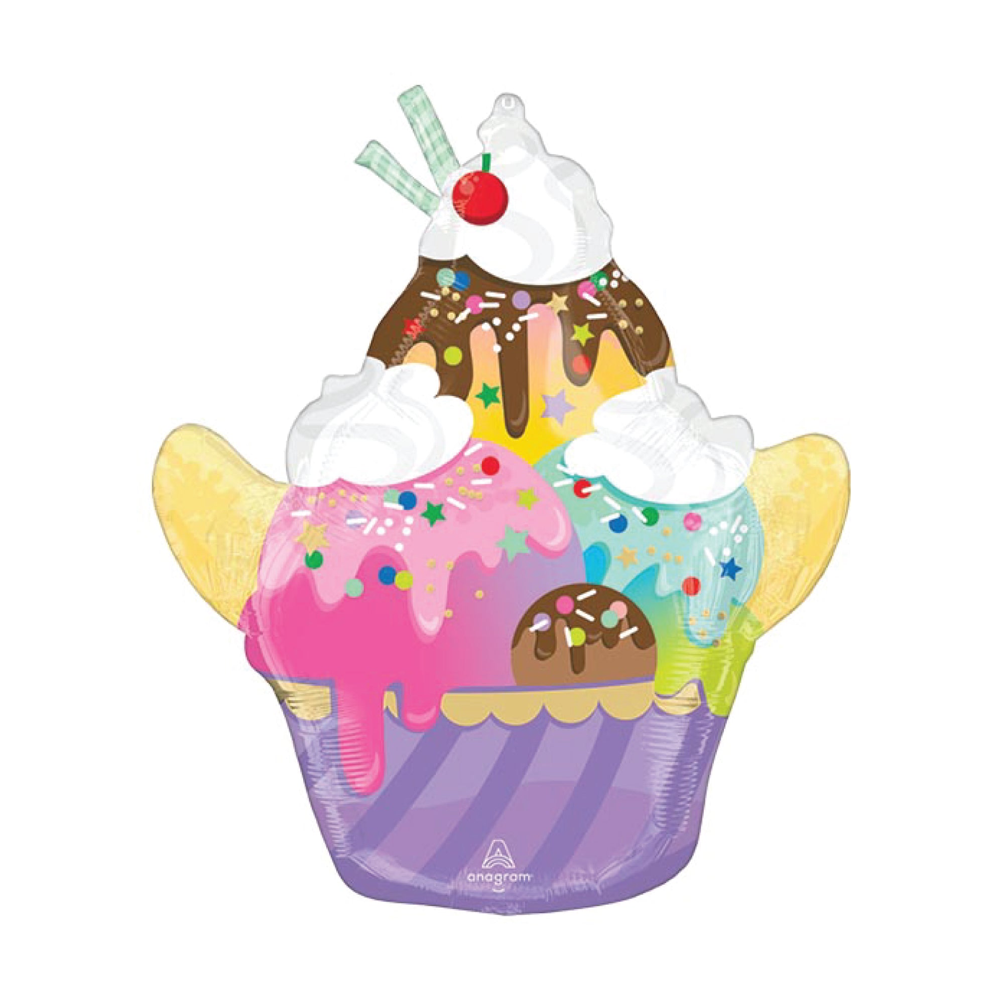 Here's the Scoop Sundae Foil Balloon 26in | The Party Darling