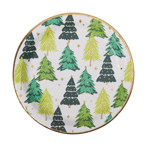 Holiday Trees Dessert Plates 8ct | The Party Darling