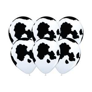 Holstein Cow Print Latex Balloons 6ct | The Party Darling