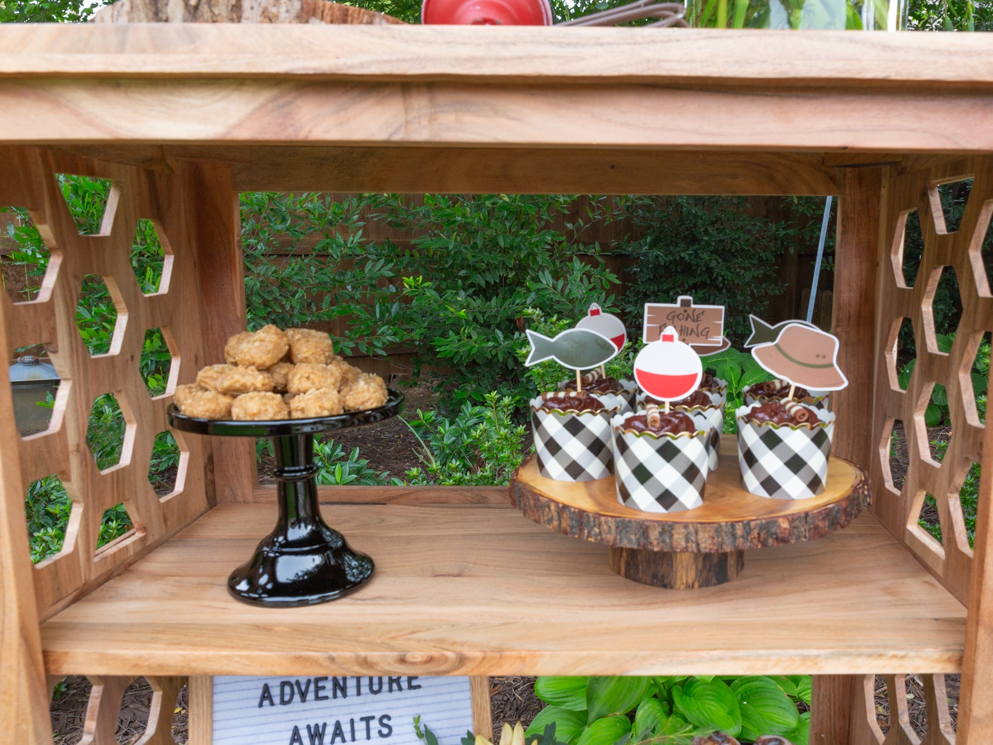 Gone fishing cupcake toppers