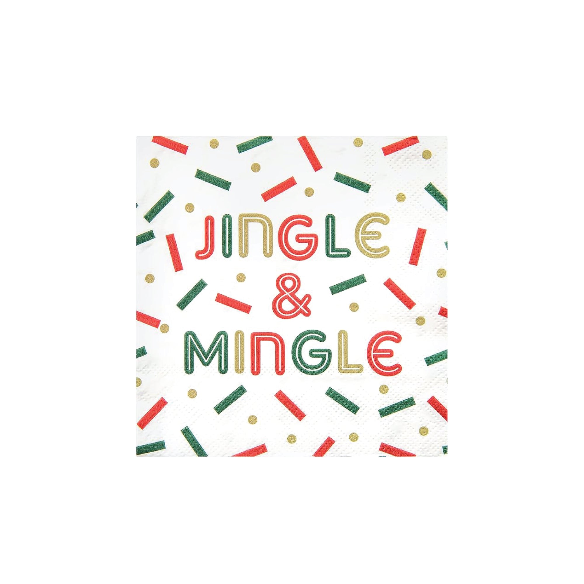 Jingle & Mingle Dessert Napkins 20ct | The Party Darling