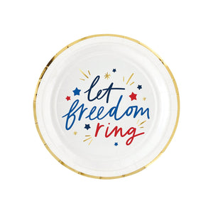 Let Freedom Ring Dessert Plates 8ct  | The Party Darling