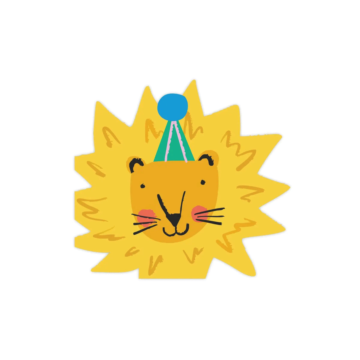 Die-cut lion dessert napkin